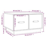 vidaXL Salontafel 60x53x35 cm massief grenenhout