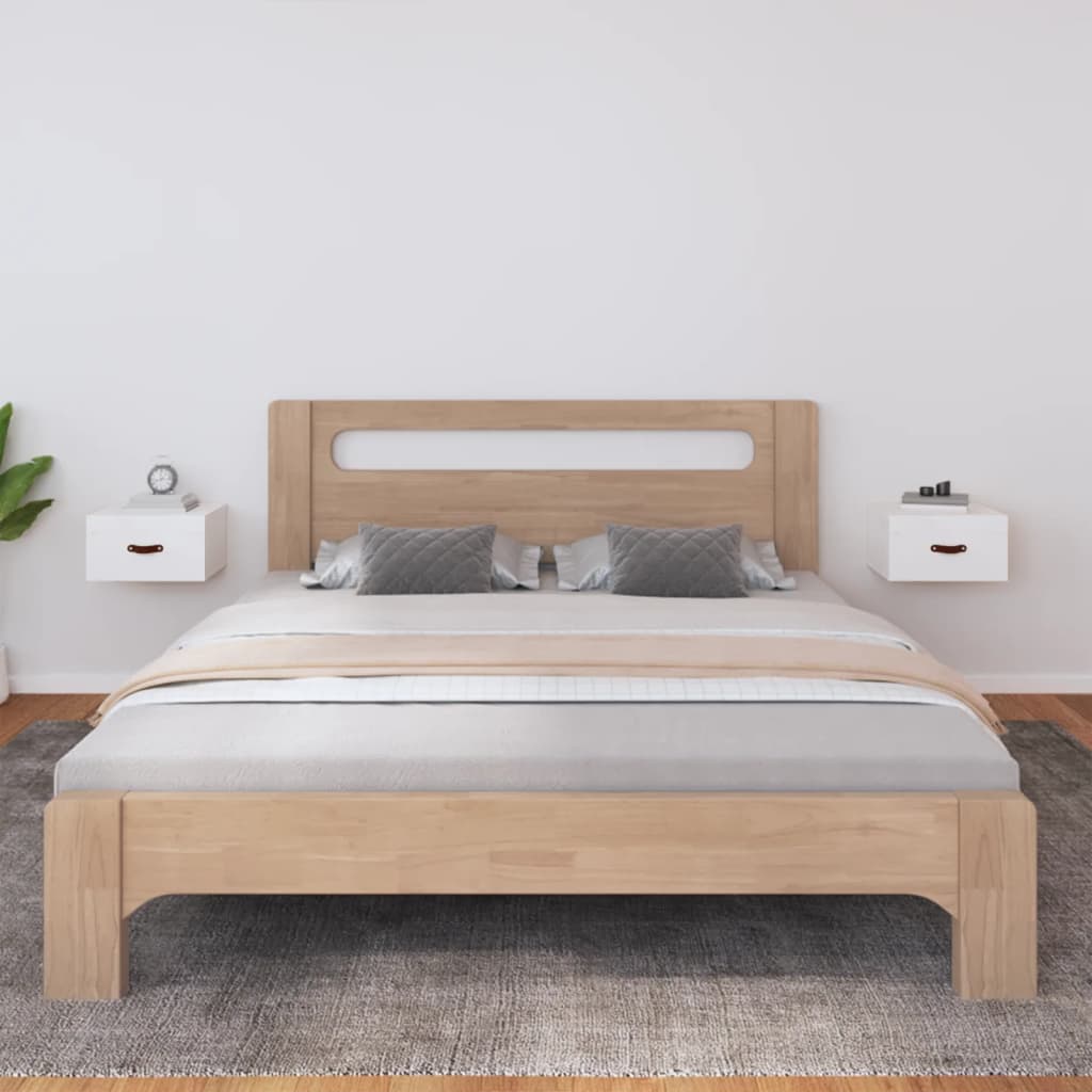 vidaXL Wall-Mounted Nightstand 40x29.5x22 cm White