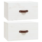 vidaXL Wall-Mounted Nightstand 40x29.5x22 cm White