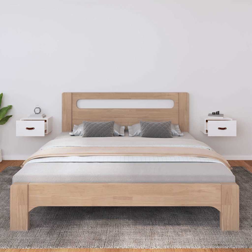 vidaXL Wall-Mounted Nightstand 40x29.5x22 cm White