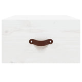 vidaXL Wall-Mounted Nightstand 40x29.5x22 cm White