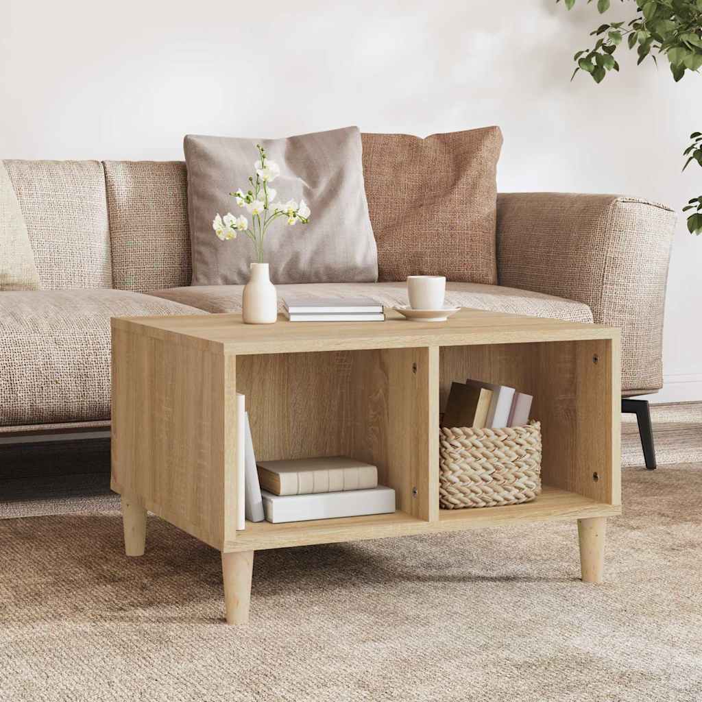 vidaXL Salontafel 60x50x36,5 cm bewerkt hout wit