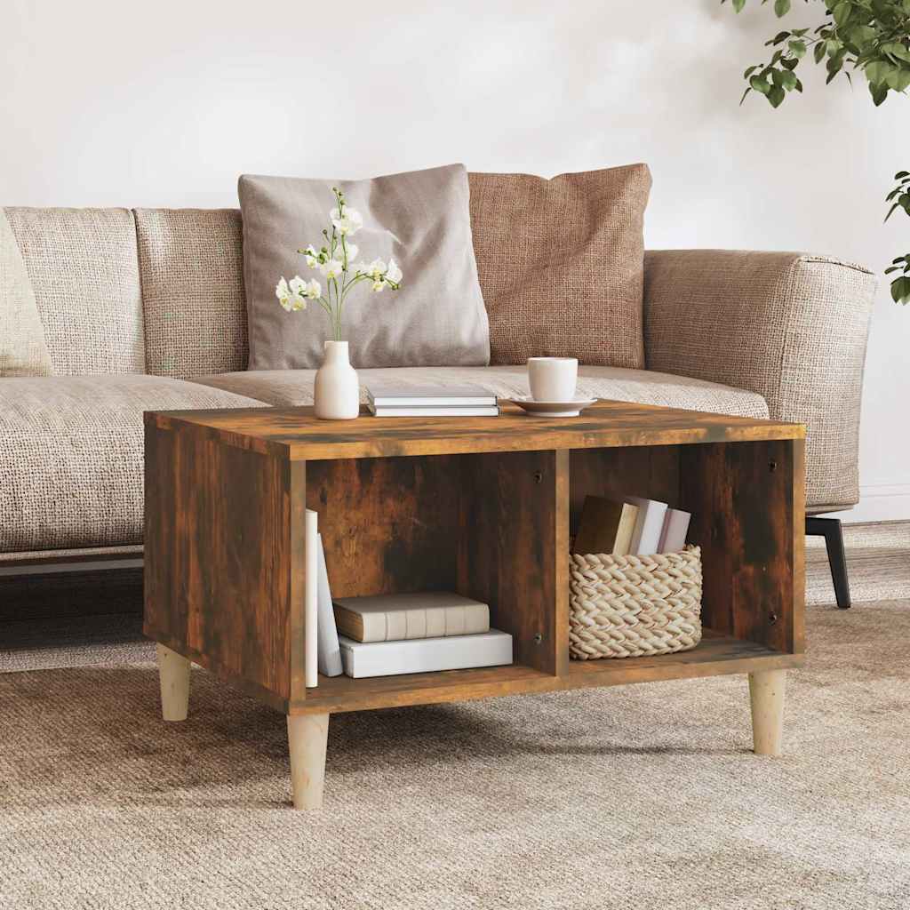 vidaXL Salontafel 60x50x36,5 cm bewerkt hout wit