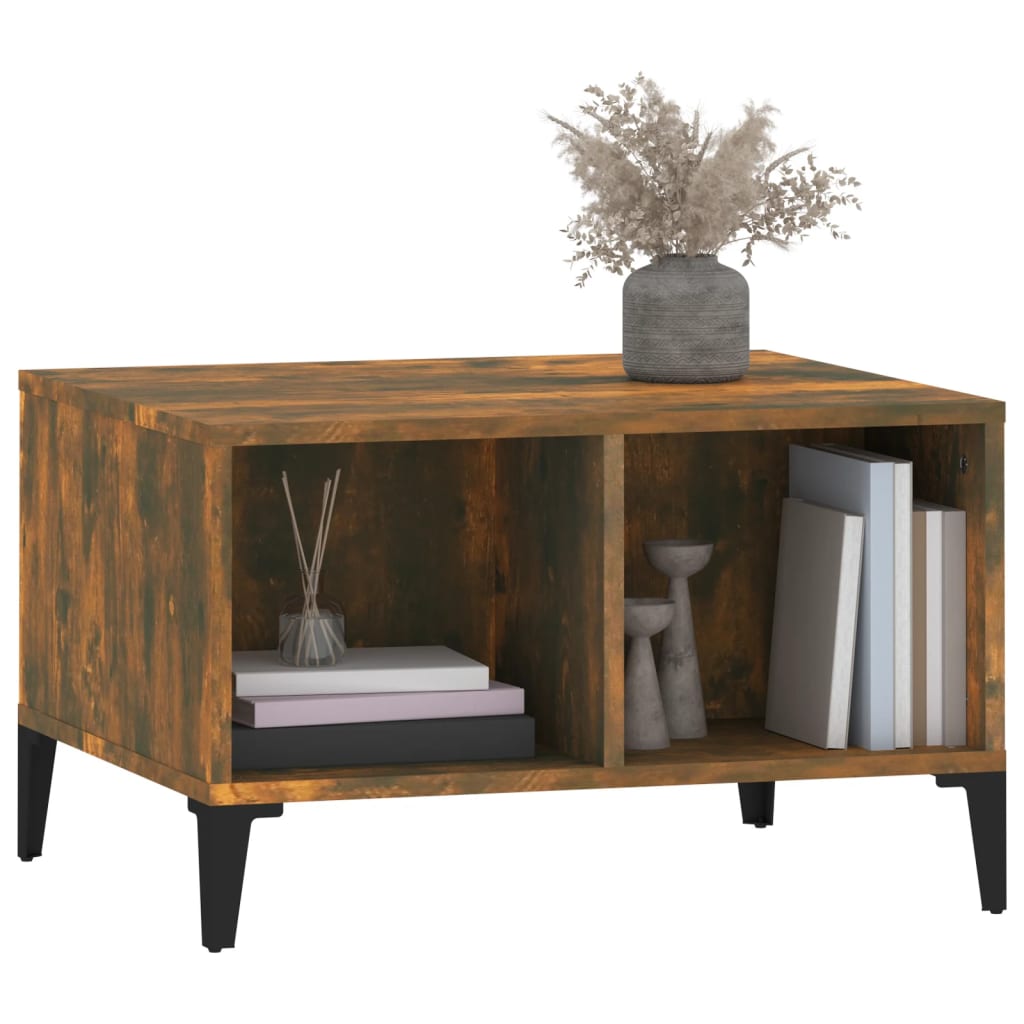 vidaXL Salontafel 60x50x36,5 cm bewerkt hout wit