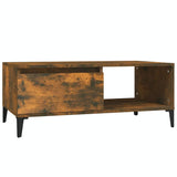vidaXL Salontafel 90x50x36,5 cm bewerkt hout wit