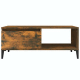 vidaXL Salontafel 90x50x36,5 cm bewerkt hout wit