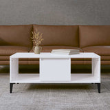 vidaXL Coffee table 90x50x36.5 cm engineered wood white