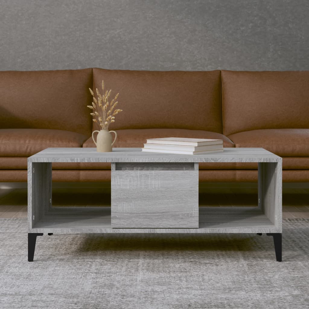 vidaXL Coffee table 90x50x36.5 cm engineered wood white