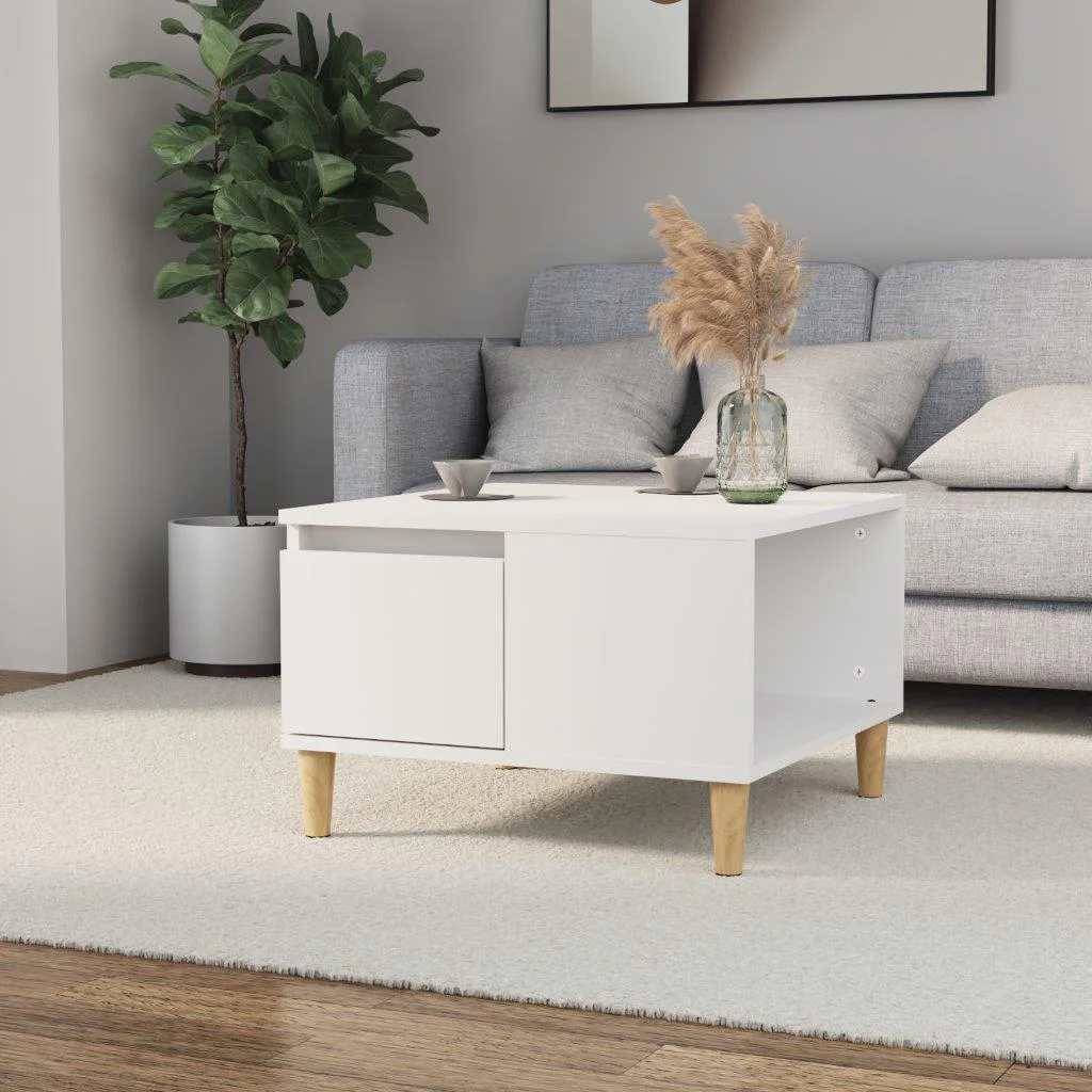 vidaXL Salontafel 55x55x36,5 cm bewerkt hout wit