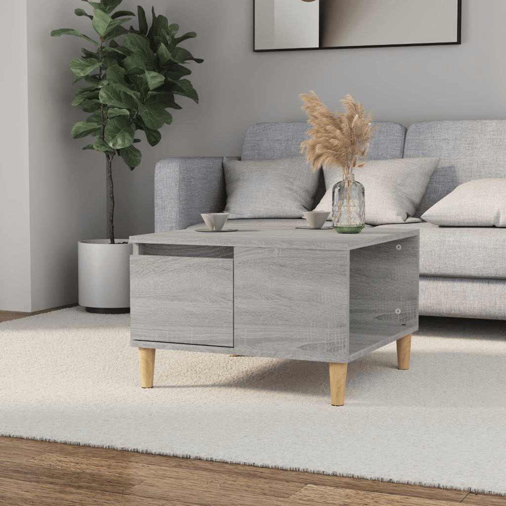 vidaXL Salontafel 55x55x36,5 cm bewerkt hout wit