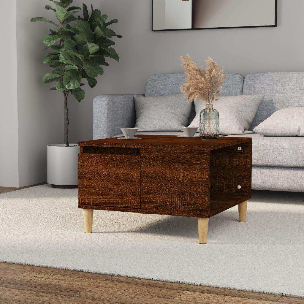 vidaXL Salontafel 55x55x36,5 cm bewerkt hout wit