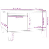 vidaXL Salontafel 55x55x36,5 cm bewerkt hout wit
