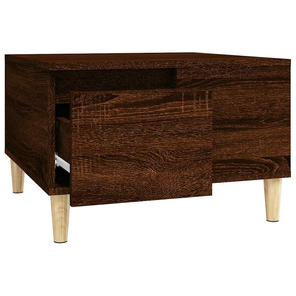 vidaXL Salontafel 55x55x36,5 cm bewerkt hout wit