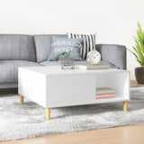 vidaXL Salontafel 80x80x36,5 cm bewerkt hout wit
