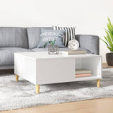 vidaXL Salontafel 80x80x36,5 cm bewerkt hout wit