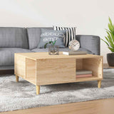 vidaXL Salontafel 80x80x36,5 cm bewerkt hout wit