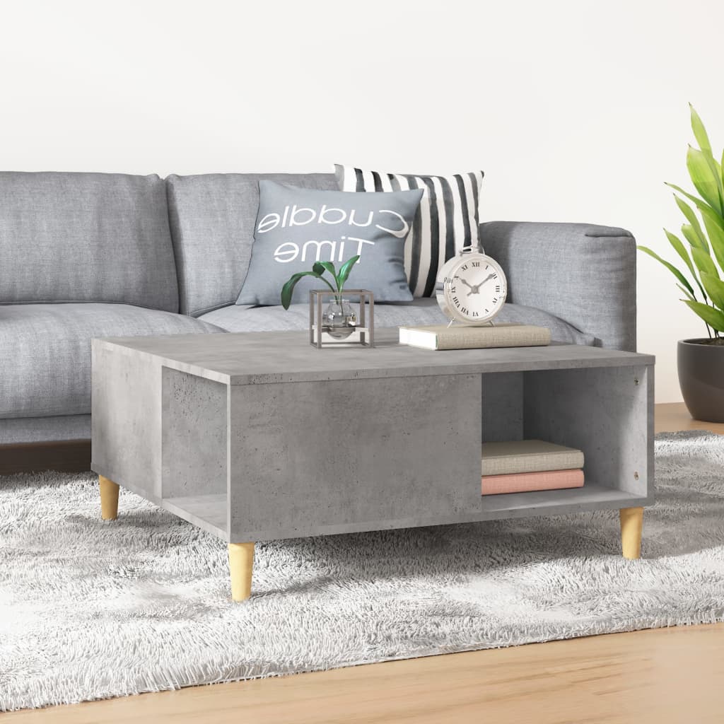 vidaXL Salontafel 80x80x36,5 cm bewerkt hout wit