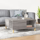 vidaXL Salontafel 80x80x36,5 cm bewerkt hout wit