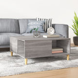 vidaXL Salontafel 80x80x36,5 cm bewerkt hout wit