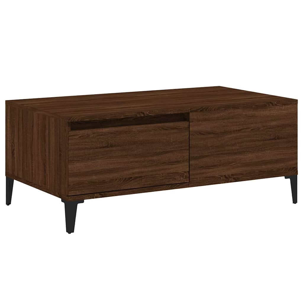 vidaXL Salontafel 90x50x36,5 cm bewerkt hout wit