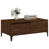 vidaXL Salontafel 90x50x36,5 cm bewerkt hout wit