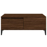 vidaXL Salontafel 90x50x36,5 cm bewerkt hout wit