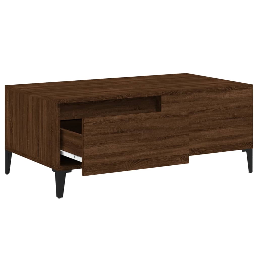 vidaXL Salontafel 90x50x36,5 cm bewerkt hout wit