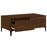 vidaXL Salontafel 90x50x36,5 cm bewerkt hout wit