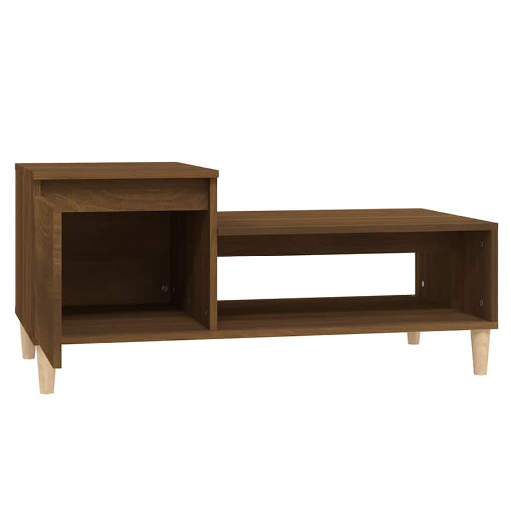 vidaXL Salontafel 100x50x45 cm bewerkt hout wit