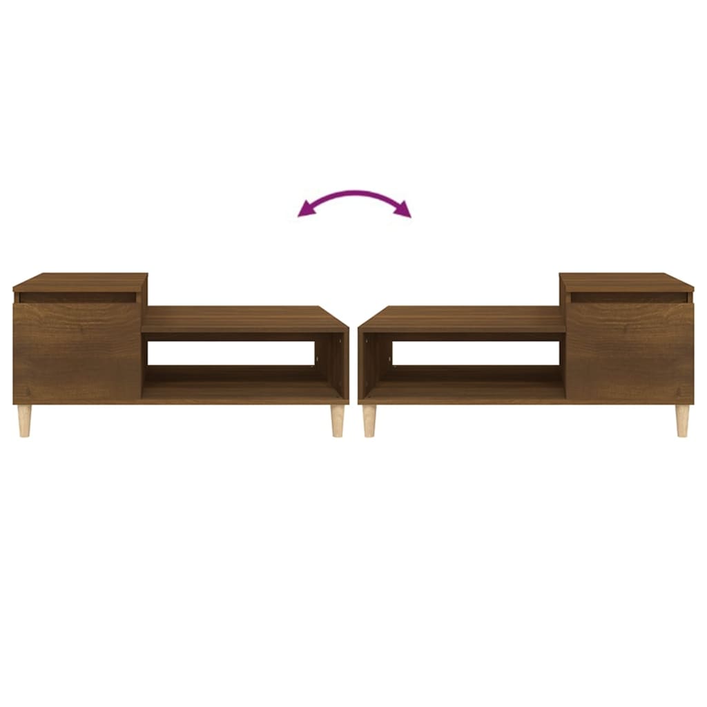 vidaXL Salontafel 100x50x45 cm bewerkt hout wit
