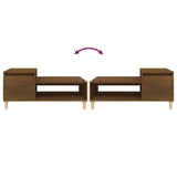 vidaXL Salontafel 100x50x45 cm bewerkt hout wit