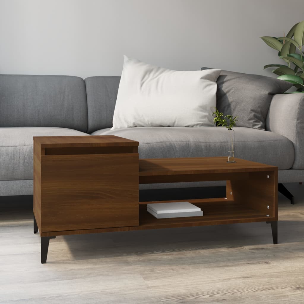 vidaXL Coffee Table 100x50x45 cm Engineered Wood White