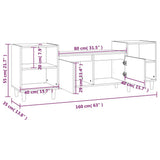 vidaXL TV cabinet 160x35x55 cm engineered wood white