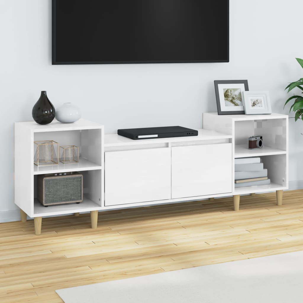 vidaXL TV cabinet 160x35x55 cm engineered wood white