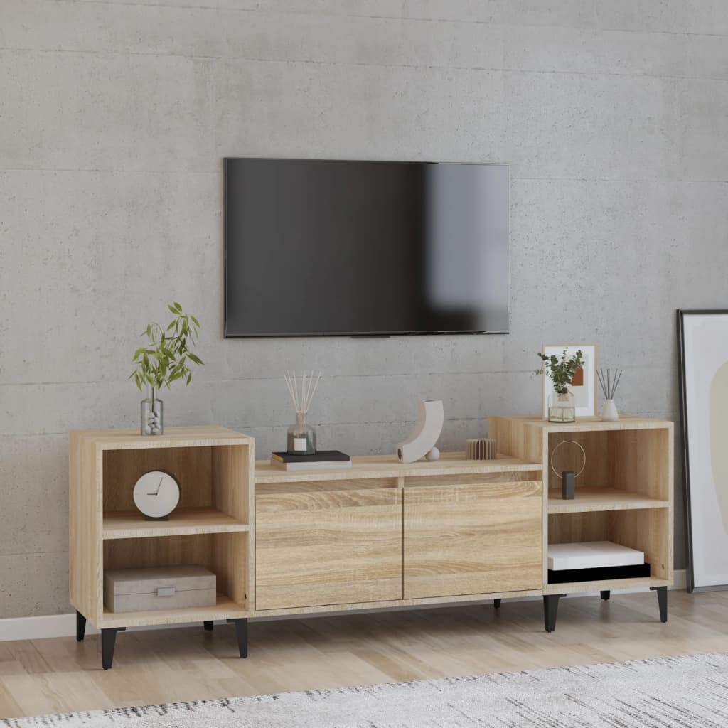 vidaXL Tv-meubel 160x35x55 cm bewerkt hout wit