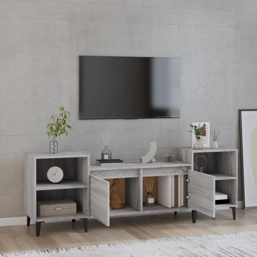 vidaXL Tv-meubel 160x35x55 cm bewerkt hout wit