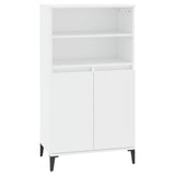 vidaXL Hoge kast 60x36x110 cm bewerkt hout wit