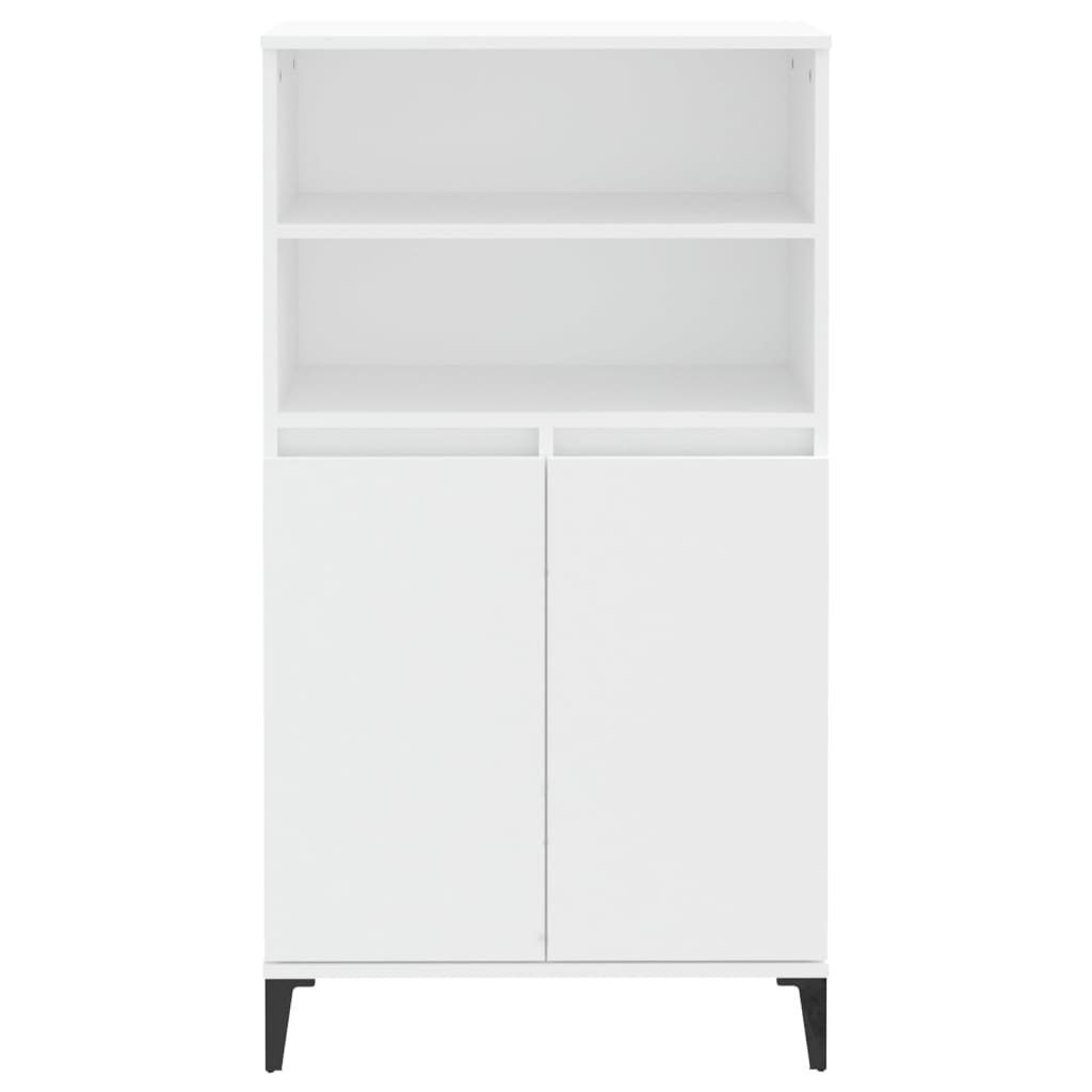 vidaXL Hoge kast 60x36x110 cm bewerkt hout wit