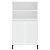 vidaXL Hoge kast 60x36x110 cm bewerkt hout wit