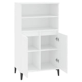 vidaXL Hoge kast 60x36x110 cm bewerkt hout wit
