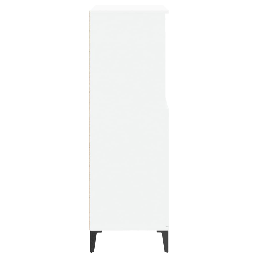 vidaXL Hoge kast 60x36x110 cm bewerkt hout wit