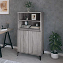vidaXL Hoge kast 60x36x110 cm bewerkt hout wit