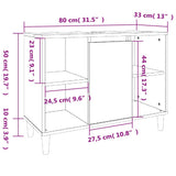 vidaXL Wastafelkast 80x33x60 cm bewerkt hout wit