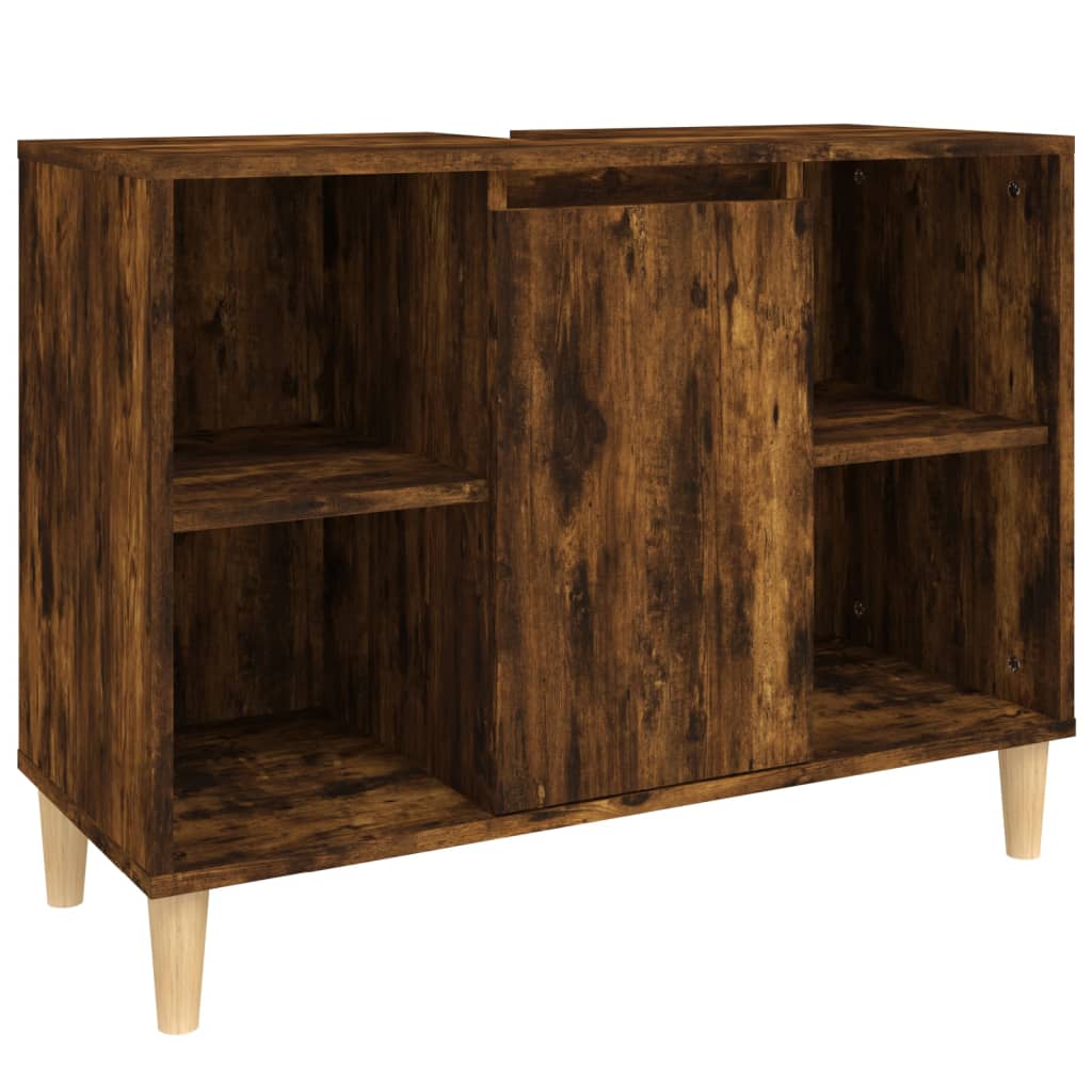 vidaXL Wastafelkast 80x33x60 cm bewerkt hout wit