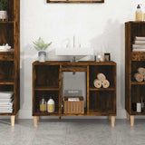 vidaXL Wastafelkast 80x33x60 cm bewerkt hout wit