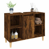 vidaXL Wastafelkast 80x33x60 cm bewerkt hout wit