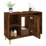 vidaXL Wastafelkast 80x33x60 cm bewerkt hout wit