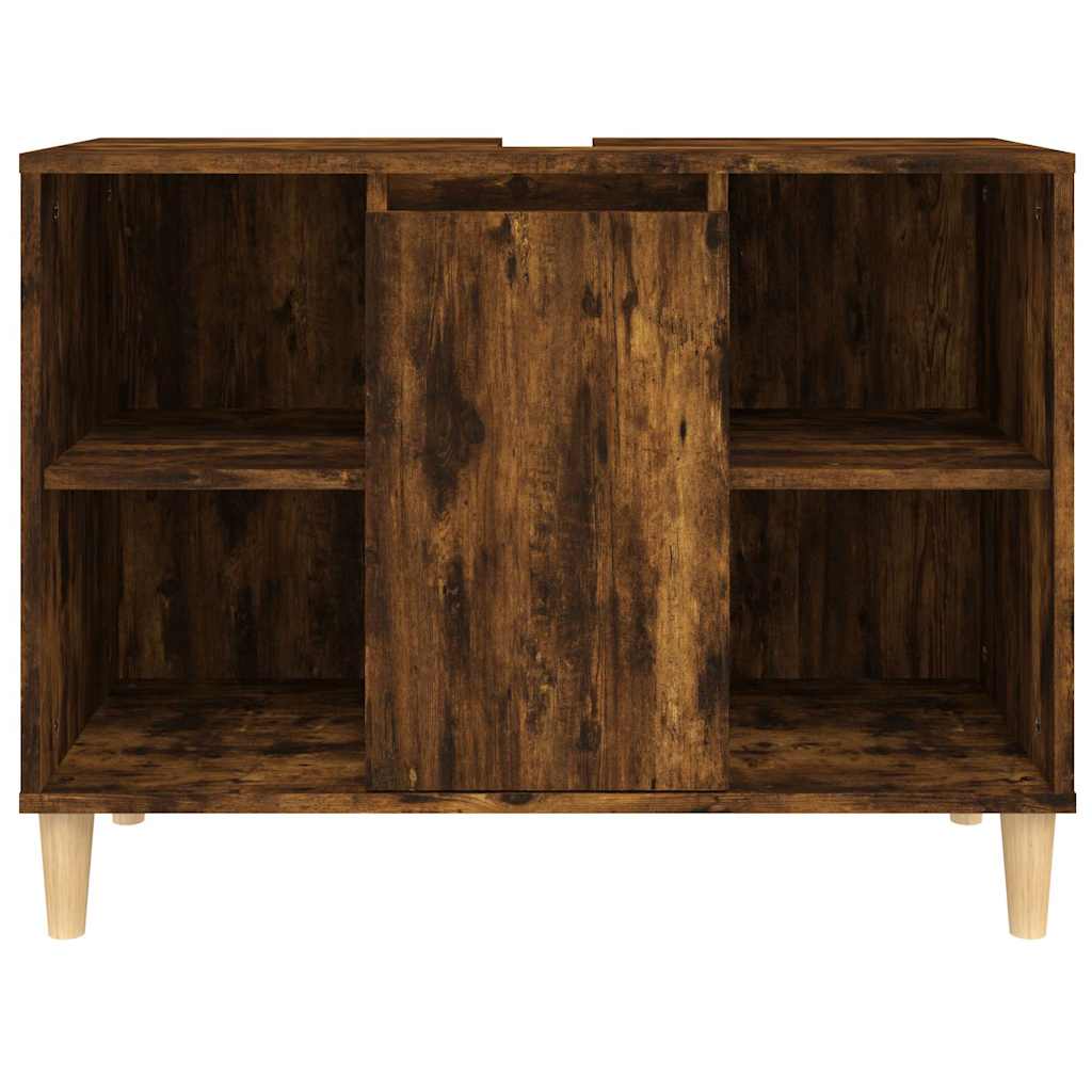 vidaXL Wastafelkast 80x33x60 cm bewerkt hout wit