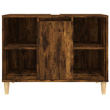 vidaXL Wastafelkast 80x33x60 cm bewerkt hout wit