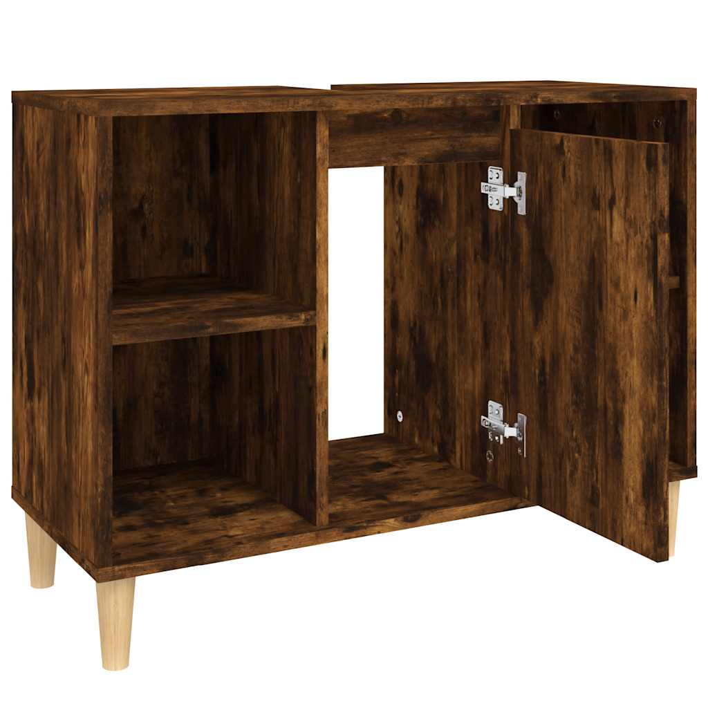 vidaXL Wastafelkast 80x33x60 cm bewerkt hout wit